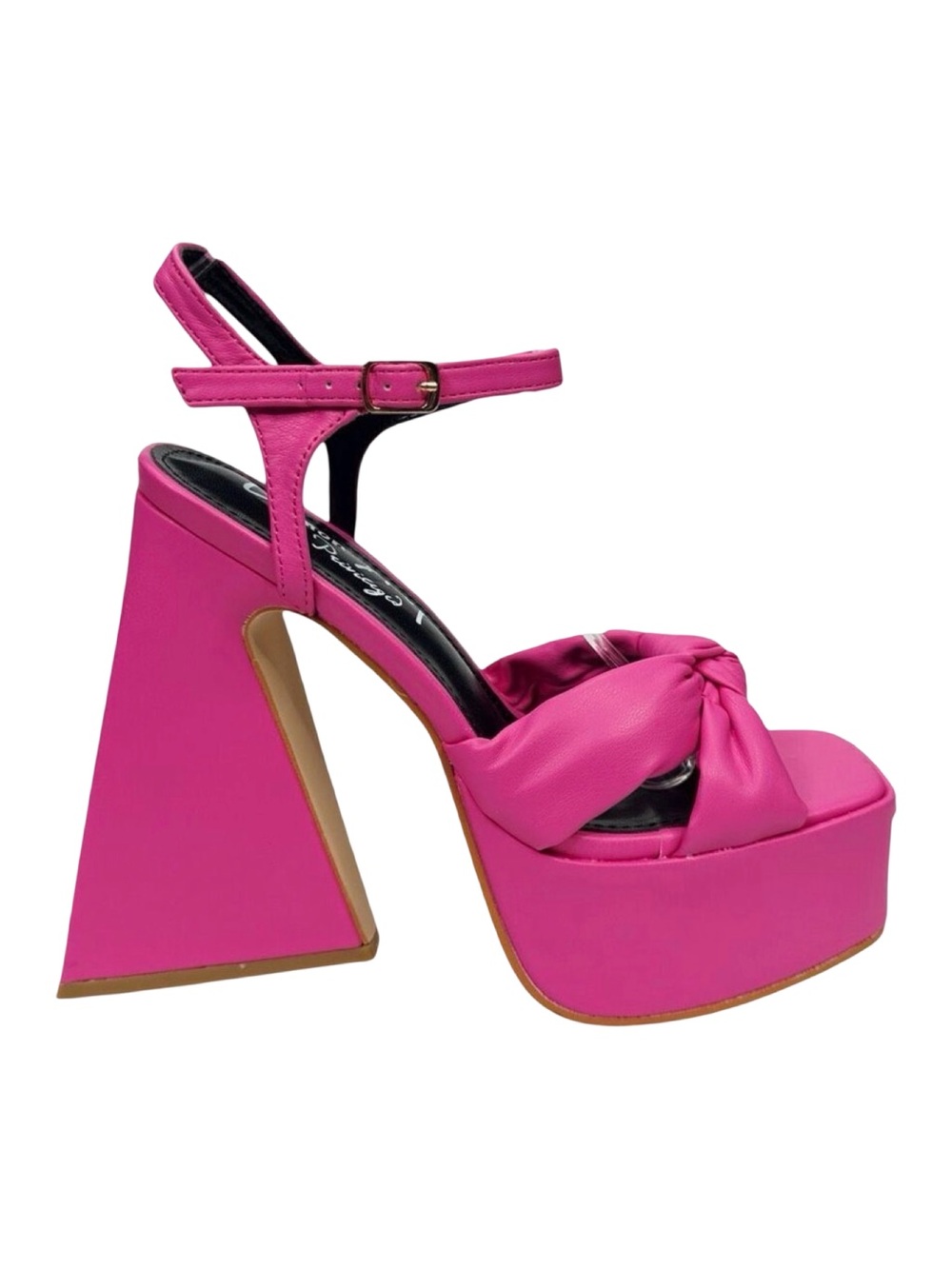 Lemon Drop by Privileged x Dolls Kill Hot Pink Hiner Platform Heels - Size 7